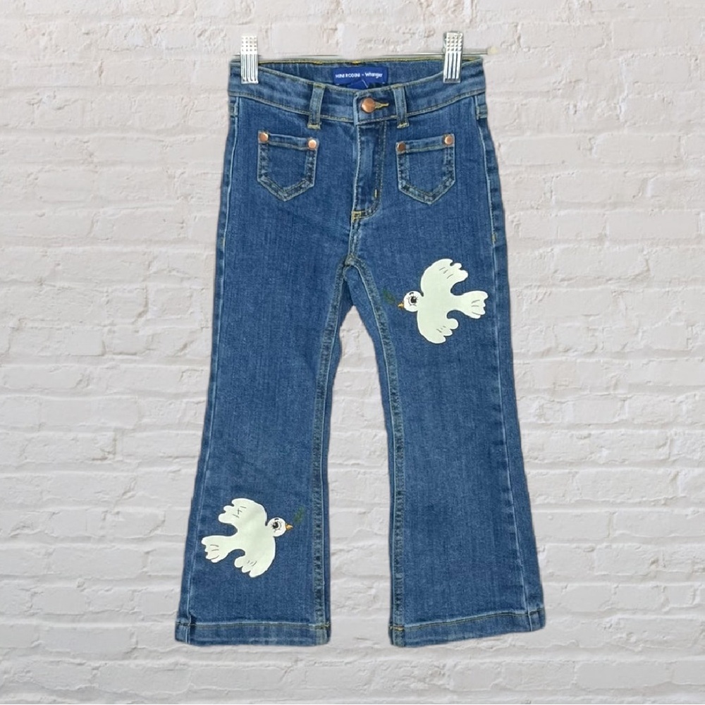 Mini Rodini x Wrangler Flair Dove Jeans
